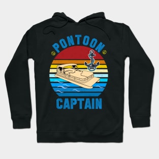 pontoon captain retro vintage gift Hoodie